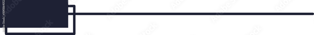 Poster minimalist hud element with a sleek line and rectangle, symbolizing modern interface design.