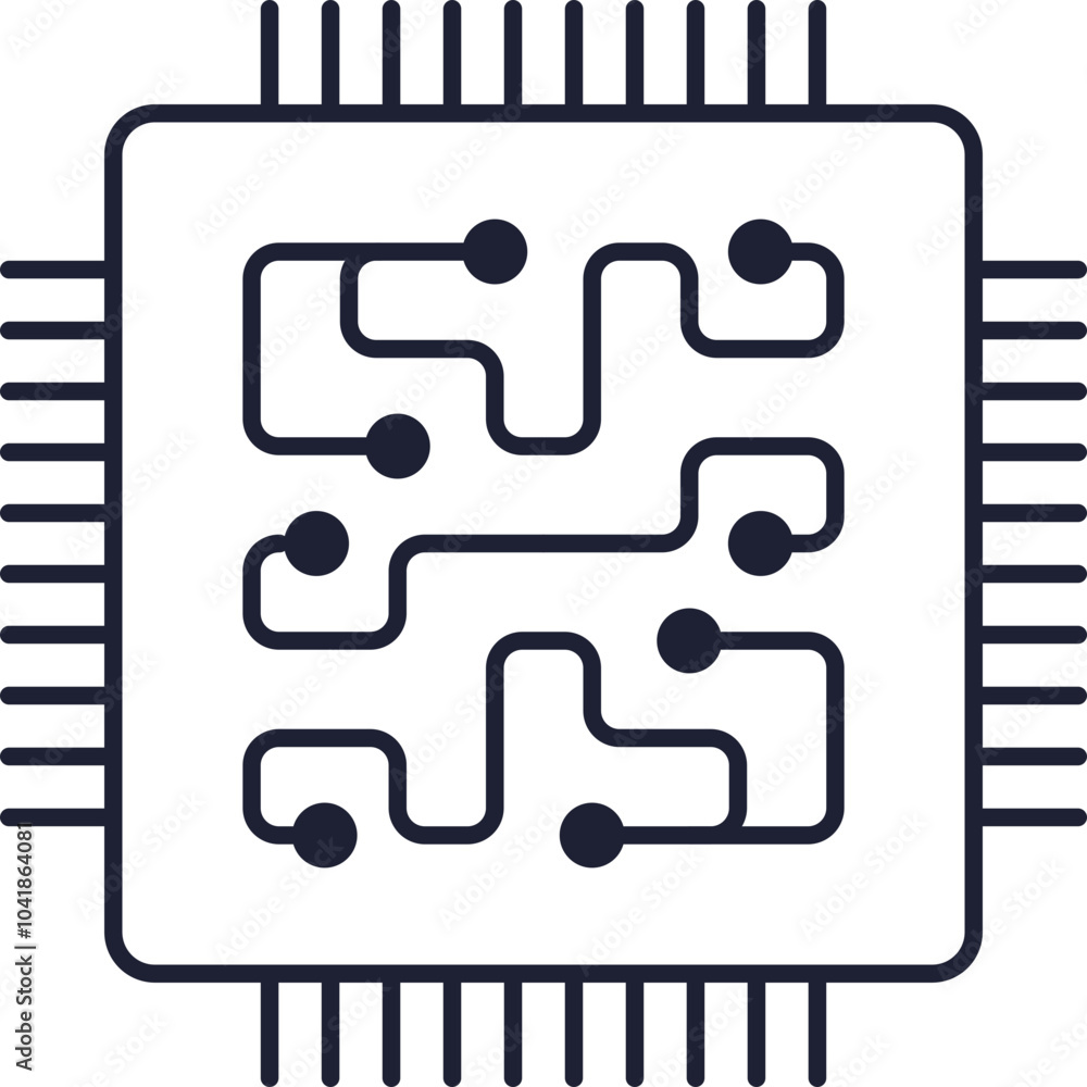 Poster abstract circuit design symbolizing digital connectivity and technology.