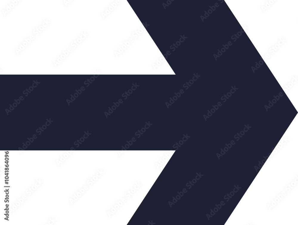 Poster bold arrow symbolizing direction and progress.