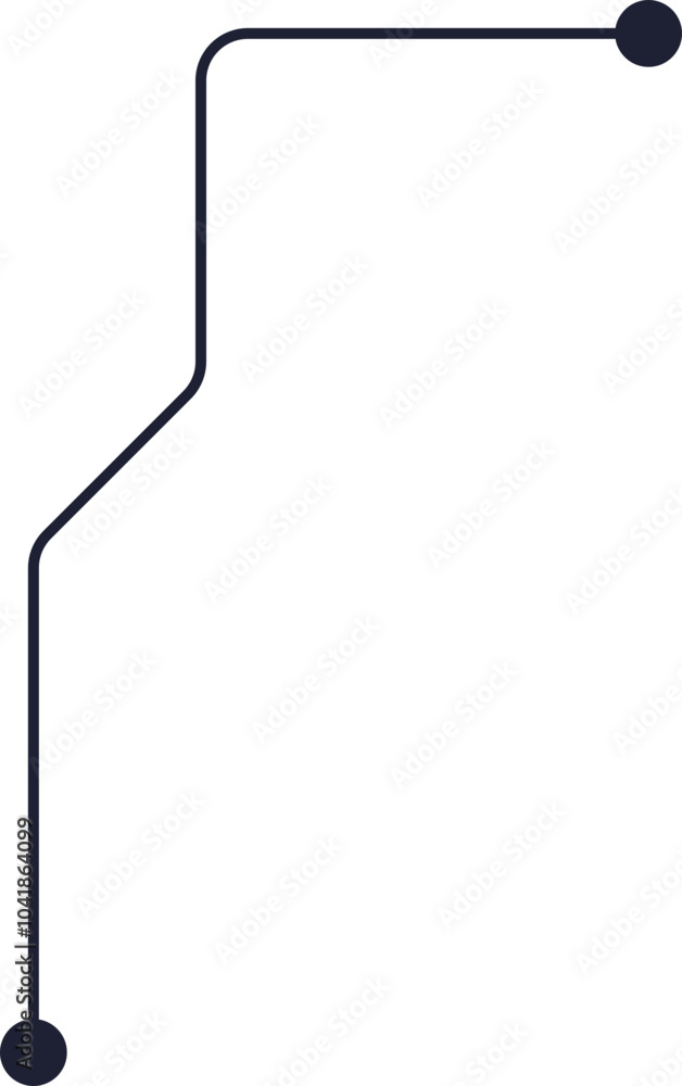 Poster minimalist line art with nodes, symbolizing connectivity and pathways.