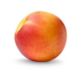 Peach isolated on white background