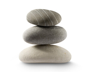Stones on the white background