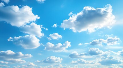 Fototapeta premium Beautiful Cloudy Sky with Soft White Clouds