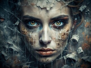 Fast Eye Death Words Horror Backdrop for Macabre Themes and Eerie Visuals