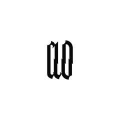 AO monogram logo design letter text name symbol monochrome logotype alphabet character simple logo