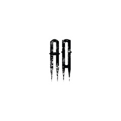 AO monogram logo design letter text name symbol monochrome logotype alphabet character simple logo