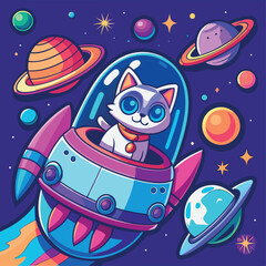 Playful Whiskers: A Cute Kitten Adventure in Vector Art