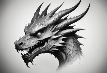 a photo of dragon head generative AI