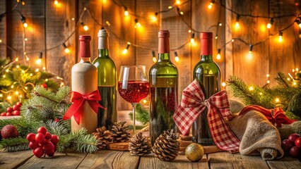 Festive Wrapped Alcohol and Wine Bottles: Unique Christmas Gift Ideas