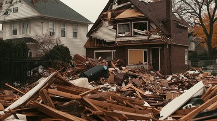 Devastating Aftermath of a Home Destruction