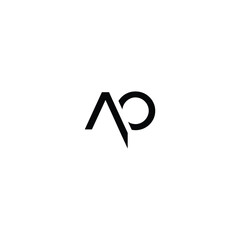 AO monogram logo design letter text name symbol monochrome logotype alphabet character simple logo