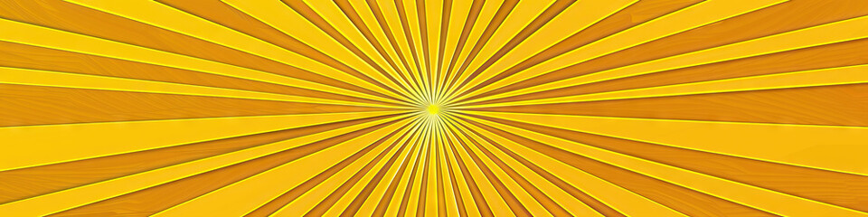 Obraz premium Yellow Sunburst: A sunburst pattern created by yellow lines radiating outward, forming a circular shape against a solid yellow background.