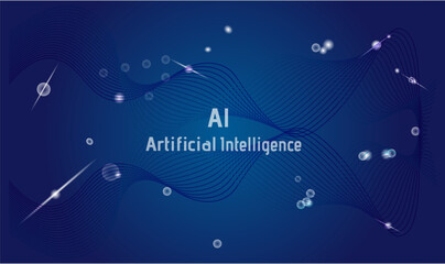 circuit board background, ai banner waves , artificial intelligence , hi tech template, data system