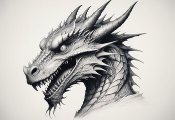 a photo of dragon head generative AI