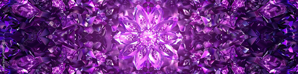 Poster prismatic purple: a kaleidoscope of purple and violet shapes and patterns tumbling and twisting, cre