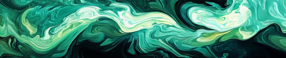 Obraz premium Swirling patterns in teal and turquoise illustrate water movement.