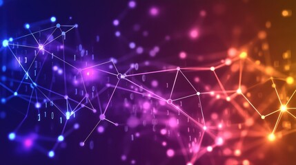 Obraz premium Abstract Network Connections with Glowing Nodes