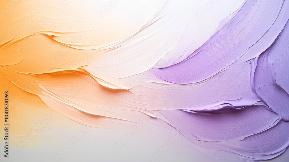 Poster abstract background of multi-colored cloudy spreading paint strokes on a white background