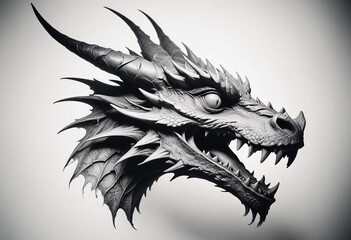 a photo of dragon head generative AI