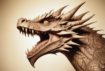 a photo of dragon head generative AI