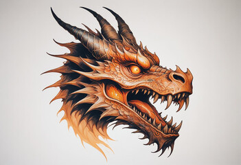 a photo of dragon head generative AI