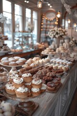 Naklejka premium Exquisite patisserie: sweets and desserts for every taste