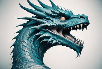a photo of dragon head generative AI