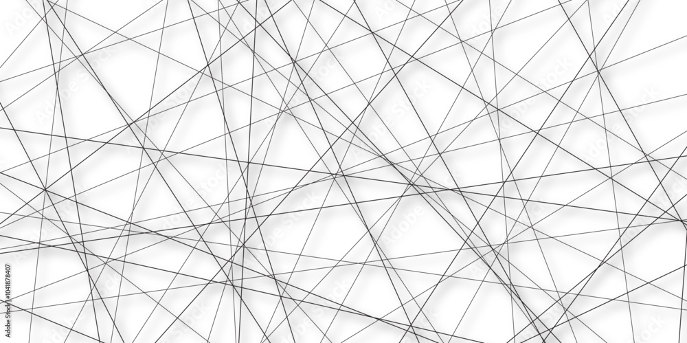 Leinwandbilder white abstract background with black diagonal lines and shadows. modern random pattern line stroke t