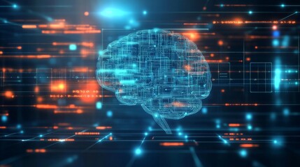 Blurred backdrop emphasizing the machine learning procedure.