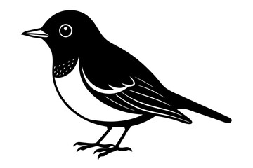 Obraz premium Creative Cute Bird line art vector design with a white background 