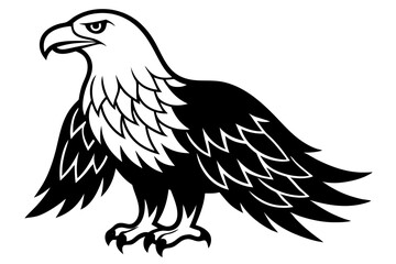 Creative Cute Bird line art vector design with a white background 