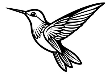 Obraz premium Creative Cute Bird line art vector design with a white background 