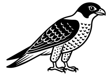 Creative Cute Bird line art vector design with a white background 