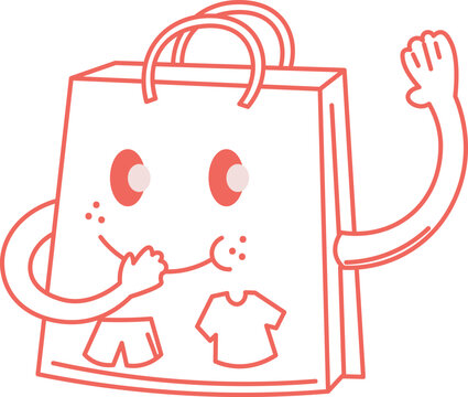 recommend clip art: Line Art Character Food Reatil Set Illustration