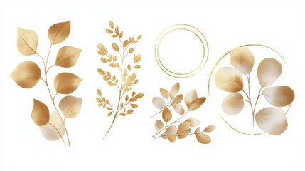 Elegant Circle Shapes and Glitter Accents