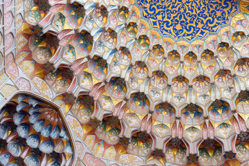 Decoration of the external portal of Abdulaziz Khan Madrasah, Bukhara