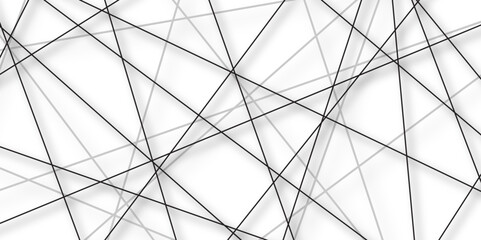 White abstract background with black diagonal lines and shadows. modern random pattern line stroke transparent background. Simple gold scribble line backdrop Minimal style website banner design.	