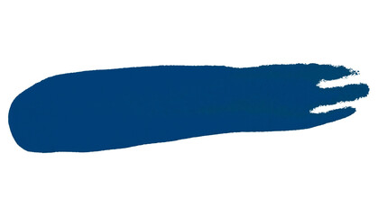 Isolated blue brush strokes on transparent background.