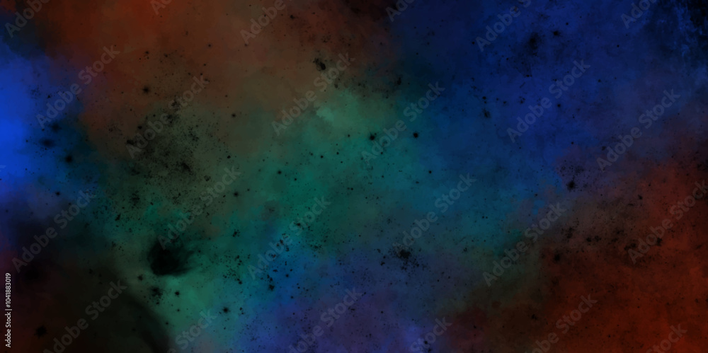 Poster abstract red and blue textured smoke. grunge dark red textured painted background. abstract fire fla