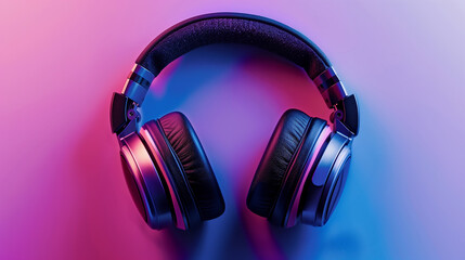 High-End Headphones with Neon Lighting Effect