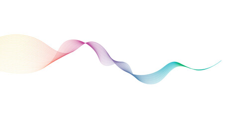 Colorful wave line abstract background design.  Energy waves technology concept design for business, presentation, banner.