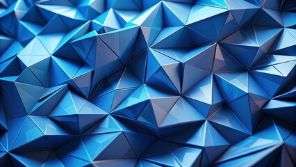 Obraz premium Geometric Blue Origami Elegance in Minimalist Style for Modern Corporate Backgrounds