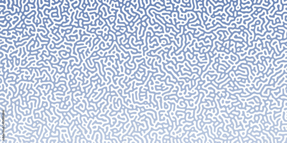 Poster Turing Abstract Pattern, suitable for any business. White and blue color diffusion reaction seamless pattern.An abstract Reaction-diffusion or Turing pattern formation, coral reef, natural texture,