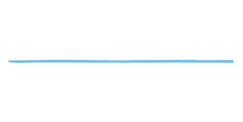 Isolated light blue pencil line on transparent background.