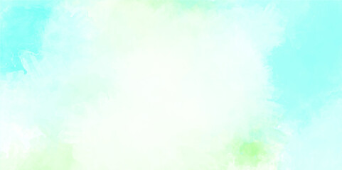 Watercolor background, art abstract blue yellow and green watercolor painting textured, Blue watercolor background for textures backgrounds and web banners design.