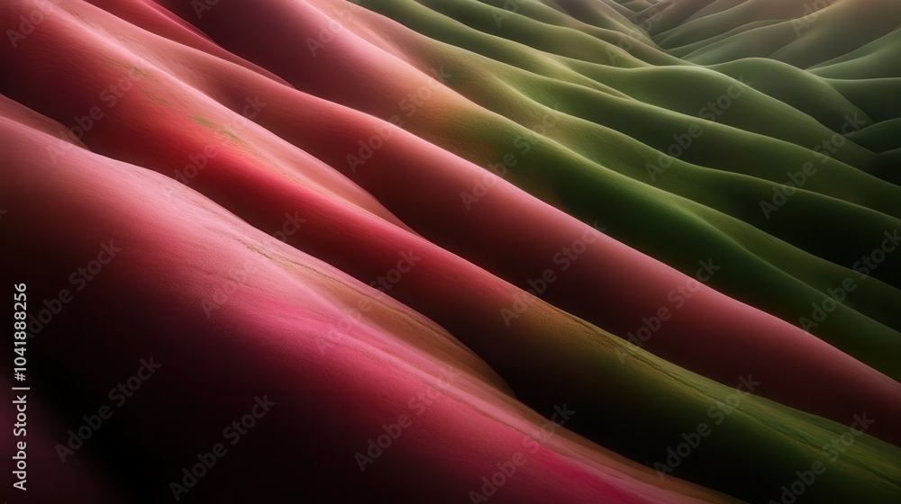 Poster this image captures abstract hills in flowing, vibrant patterns, with a varying color gradient showc
