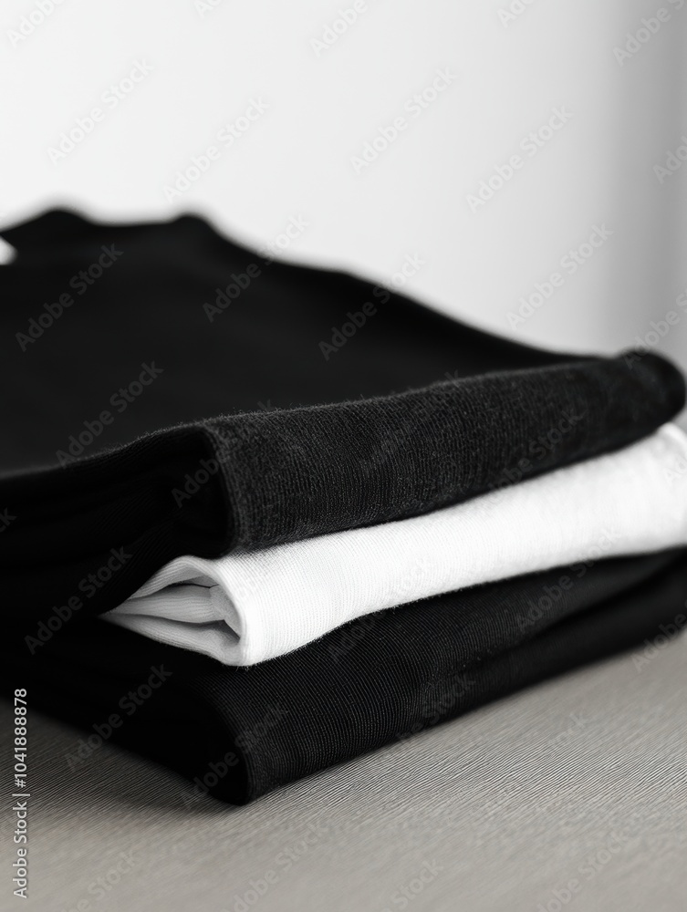 Poster stylish sportswear is neatly arranged on a smooth surface, showcasing a blend of comfort and practic
