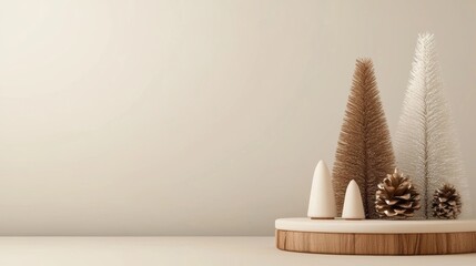 Minimal Christmas Scene.