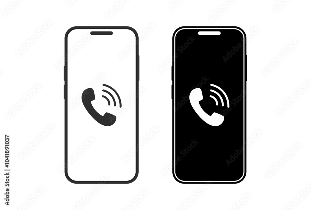 Aufkleber mobile phone and smartphone icon set for web design and mobile concepts. vector illustrations