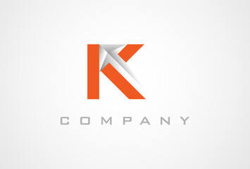 Fototapeta premium Initial Letter K Arrow Logo. Letter K with arrow inside in negative space combination. suitable for brand and companys logo design. vector illustration